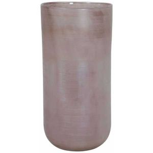 Skleněná proužkovaná růžová váza Tallegna - Ø 20*42 cm 5950295 obraz