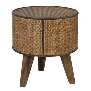 Hnědý dřevěný odkládací stolík Canya - Ø 35*39 cm 6758384 obraz