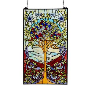 Skleněný nástěnný panel Tiffany Tree - 50*85 cm 5LL-6090 obraz