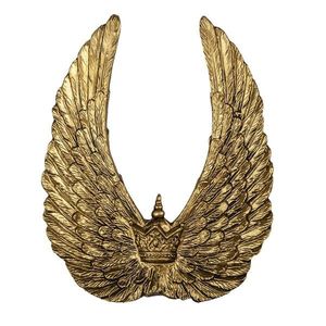 Zlatá dekorativní křídla s korunkou - 22*4*28 cm 6PR4694 obraz