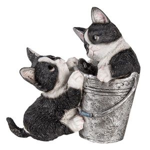 Dekorativní soška koťátek v kbelíku - 23*13*18 cm 6PR3335 obraz