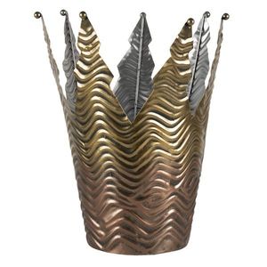 Zlatá kovová dekorativní koruna - Ø 25*27 cm 6Y4591 obraz
