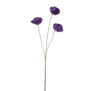 Fialová umělá dekorativní květina Vlčí mák - 15*7*50 cm 93039 fialová obraz
