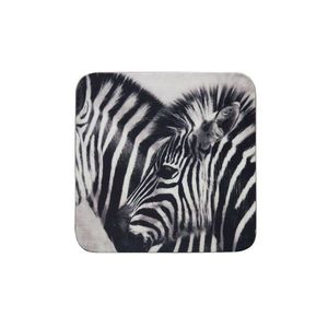 6 ks pevné korkové podtácky Zebras - 10*10*0, 4cm SCOZZB obraz