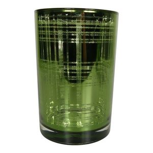 Zelený skleněný kostkovaný svícen L - 12*12*18cm XMWLRGL obraz