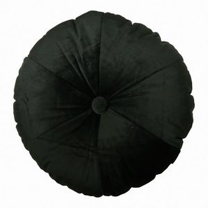 Černý kulatý sametový polštář Felis - 40*40*10cm DCRKFZ obraz