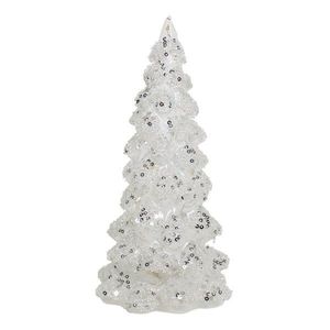 Bílý vánoční stromek se třpytkami Led L - Ø13*30cm XMLDWL obraz