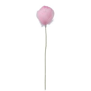 Dekorace růžová květina tulipán z peříček - Ø12*38cm 93625 obraz