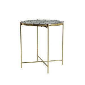 Zlato hnědý kovový stolek Girardot - Ø 41*42 cm 6746681 obraz