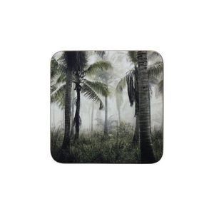 6k pevné korkové podtácky s palmami Jungle in Fog - 10*10*0, 4cm SCOZJM obraz