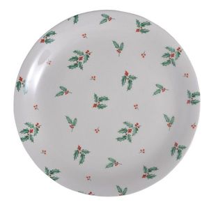 Porcelánový dezertní talíř s cesmínou Holly Christmas - Ø 20 cm HCHDP obraz