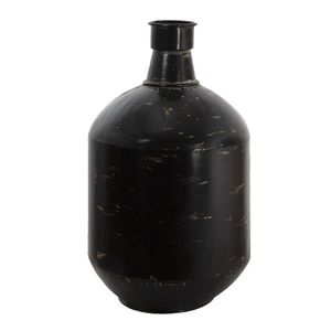 Černá kovová dekorační váza s odřením Tinn - Ø 24*45 cm 6Y4514 obraz