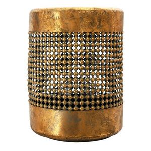 Kovová lucerna se zlatou patinou Aubree - Ø 34*45 cm 6Y4532 obraz