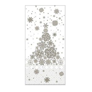 Krémovo -šedé papírové ubrousky Christmas tree - 40*40 cm (15ks) 38003-01 obraz
