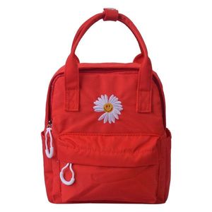 Červený batoh s květinou - 21*9*23 cm MLLLBAG0023R obraz