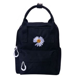Černý batoh s květinou - 21*9*23 cm MLLLBAG0023Z obraz