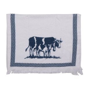 Kuchyňský froté ručník s krávou a telátkem - 40*66 cm CT019 obraz