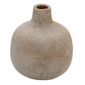 Krémová keramická váza s patinou Annora - Ø 9*9 cm 6CE1318 obraz