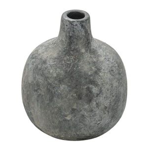 Šedá keramická váza s patinou Lina - Ø 9*9 cm 6CE1319 obraz