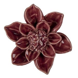 Keramická dekorace květina bordová - Ø 8*4 cm 6CE1329 obraz