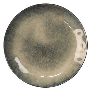 Zeleno-šedý jídelní kameninový talíř - Ø 27*2 cm 6CEFP0100 obraz