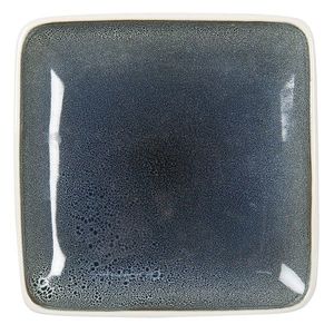 Šedomodrý čtvercový keramický talíř - 27*27*3 cm 6CE1352 obraz