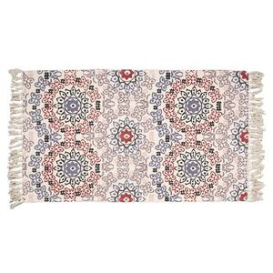 Bavlněný koberec s barevnými ornamenty a třásněmi - 140*200 cm KT080.055L obraz