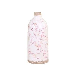 Keramická dekorační váza s růžovými kvítky Floral Cannes - Ø 11*26cm 65518-19 obraz