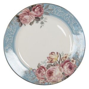 Porcelánový jídelní talíř se zlatou linkou Peony Rosé - Ø 26*2 cm PECFP obraz