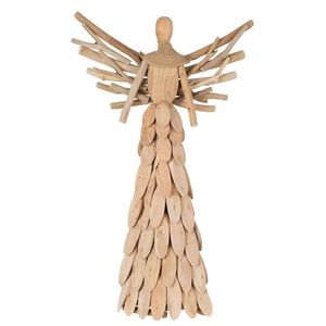 Přírodní dřevěný anděl z větviček se šátkem Scarf branches - 35*11*58cm 19458 obraz
