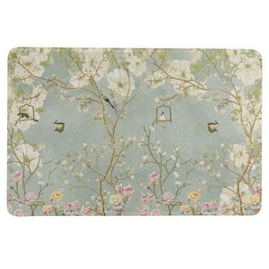 Zelená rohožka s květy Japonská zahrada - 75*50*1cm RARMJT obraz