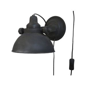 Černá antik nástěnná lampa s patinou Factory - 31*21*18 cm/E14 71064824 (71648-24) obraz
