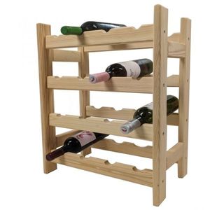 Dřevěný stojan na víno pro 16 lahví obraz