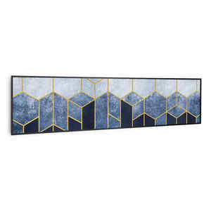 Klarstein Wonderwall Air Art Smart, infračervený ohřívač, 120 x 30 cm, 350 W, modrá čára obraz
