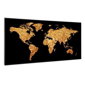 Klarstein Wonderwall Air Art Smart, infračervený ohřívač, zlatá mapa, 120 x 60 cm, 700 W obraz