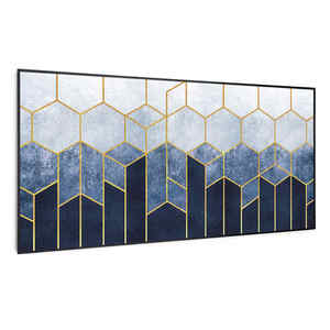 Klarstein Wonderwall Air Art Smart, infračervený ohřívač, 120 x 60 cm, 700 W, modrá čára obraz