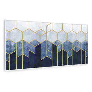 Klarstein Wonderwall Air Art Smart, infračervený ohřívač, modrá čára, 120 x 60 cm, 700 W obraz