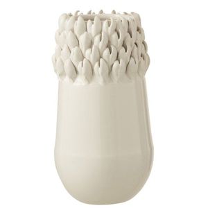 Krémová keramická váza Ibiza white - Ø 14*27cm 13003 obraz