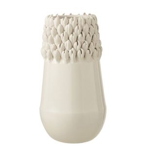 Krémová keramická váza Ibiza white - Ø 18*33cm 13004 obraz