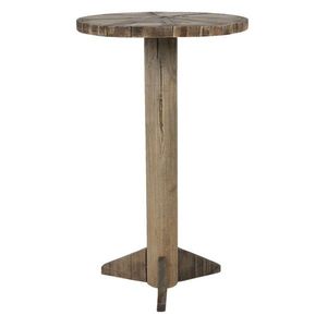 Dřevěný přírodní odkládací stolek Ponien - Ø 38*62 cm 5H0550 obraz