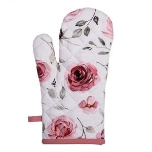 Bavlněná chňapka-rukavice s růžemi Rustic Rose - 18*30 cm RUR44 obraz