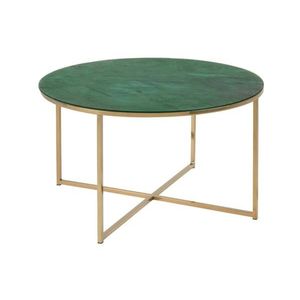 Actona Konferenční stolek Alisma mramor zelený/zlatý obraz