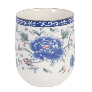 Kalíšek na čaj modrý dekor kytička -pr 6*8 cm 6CEMU0008 obraz