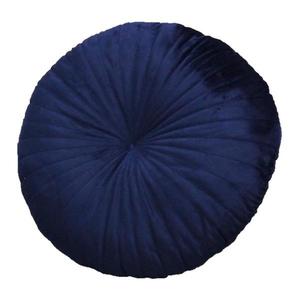 Polštář Velvet Round 45 tmavě modrý obraz
