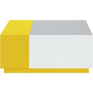 Konferenční stolek Mobi MO-16 bílá / žlutá obraz