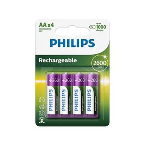 Philips Philips R6B4B260/10 - 4 ks Nabíjecí baterie AA MULTILIFE NiMH/1, 2V/2600 mAh obraz