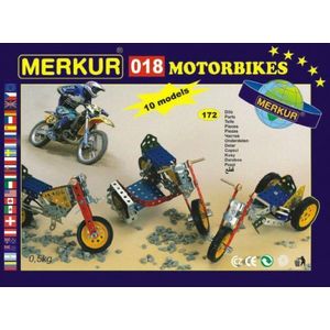 MERKUR Motocykly 018 Stavebnice 10 modelů 182ks v krabici 26x18x5cm obraz
