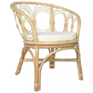 Jídelní židle přírodní ratan / plátno Dekorhome Přírodní obraz