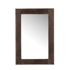 Nástěnné zrcadlo v tmavě hnědém dřevěném rámu Fleuretta - 80*55*2 cm 1579 obraz