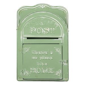Zelená retro poštovní schránka Post Home s patinou - 26*9*39 cm 6Y4243 obraz